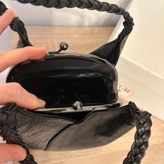 本革　がま口バックの画像