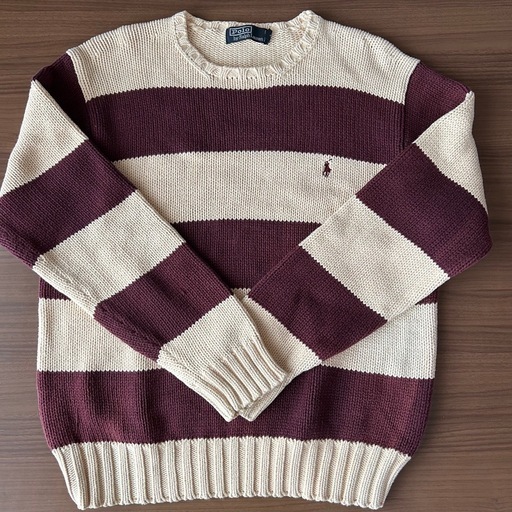 ポロ ラルフローレン ボーダーセーター メンズ カーディガン ニット M