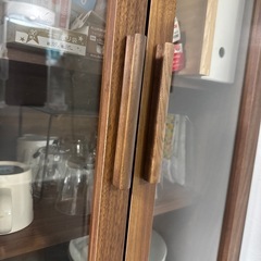 食器棚　キッチン収納　ブラウン　本棚 の画像