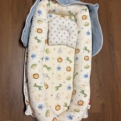 【保育士が監修】ベッドインベッド 携帯型 ベビーベッド 新生児 赤ちゃん 折りたたみ べびーべっと 枕付き コンパクト添い寝 ベビーべっど持ち運び 通気性がよい 洗濯可能 折り畳みベッド ​の画像