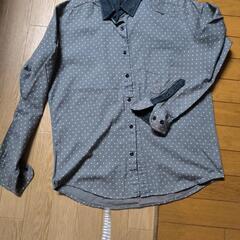 新品同様　GU　ドット柄シャツ　Мサイズ