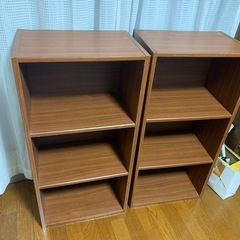カラーボックス2つ