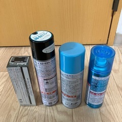 防水スプレー、消臭スプレー、レザークリームの画像