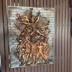 レリーフ ギリシャ神話 ゼウス ミカエル 彫刻風 装飾品 壁掛け 