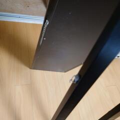 スタンドミラー（黒、150cm×27cm）の画像