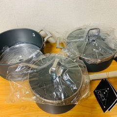 新品未使用　アルミ鍋セット