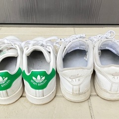【お得２足セット】NIKE エアフォース1 AIR force 1 adidas Originals STAN SMITH スニーカー　セット　24cm スタンスミス　レディースの画像