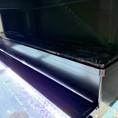 水槽　美品　上部濾過　LEDライト　ガラス蓋セット　900×450×450 の画像