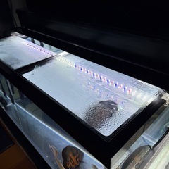 水槽　美品　上部濾過　LEDライト　ガラス蓋セット　900×450×450 の画像