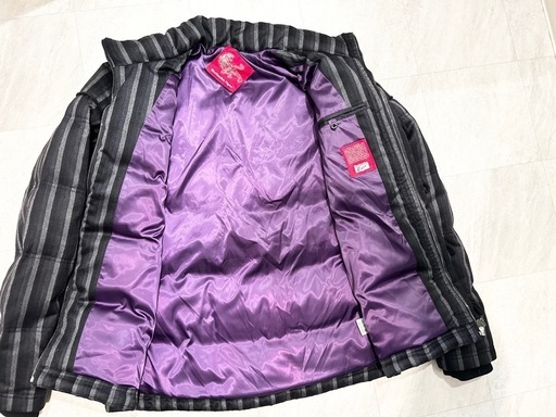 希少レア★オニツカタイガー★メンズ★ストライプダウンジャケット★暖かさ抜群