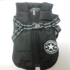 秋冬ドッグウェアコートレインコート Mサイズ 赤黒の2着セットの画像