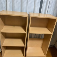 カラーボックス2つ