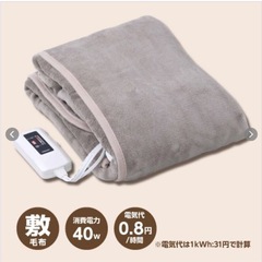 山善 電気敷毛布 新品未使用の画像