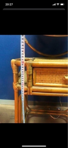ドレッサー　籐製　木製　鏡台
