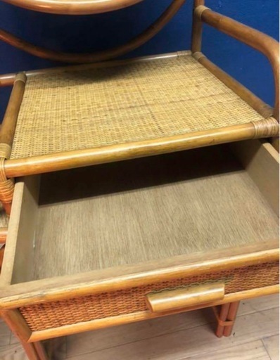 ドレッサー　籐製　木製　鏡台