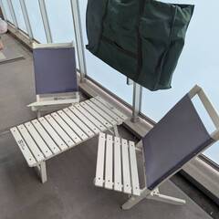【無料譲渡】屋外用 折りたたみ椅子・テーブルセット