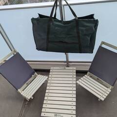 【無料譲渡】屋外用 折りたたみ椅子・テーブルセットの画像