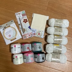 パンチニードル　毛糸など