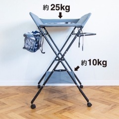 オムツ 交換台 新生児 おむつ交換台 おむつ台 オムツ替え おむつかえ 折りたたみ スリム 収納 キャスター付き | ベビーベッド おむつ替えシート ケアスペース 赤ちゃん 乳幼児 育児 衛生用品 安全ベルト 柵 ガード ワゴン 男の子 女の子の画像