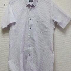 半袖ワイシャツ形態安定 うす紫