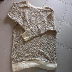 ニットワンピース 長袖 クリーム・ベージュ　andAの画像