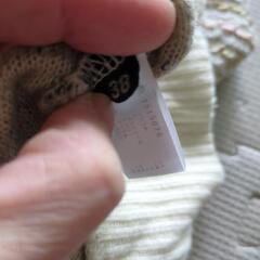 ニットワンピース 長袖 クリーム・ベージュ　andAの画像