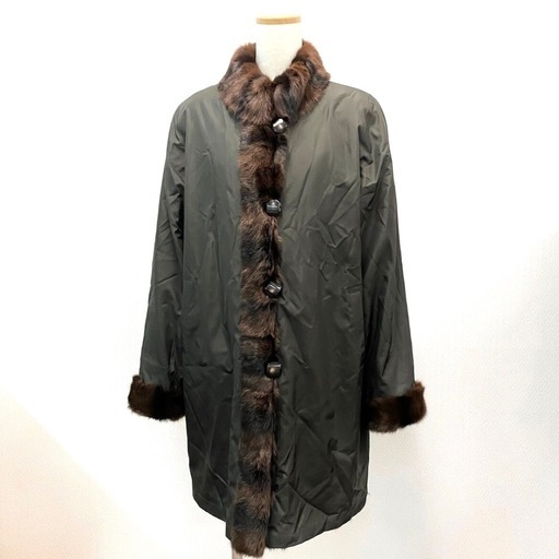 最高級毛皮】ロリスファー × シルクコート ロングコート リバーシブル F