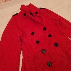 レディース コート 赤 Pコートの画像