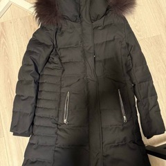 RUIRUE BOUTIQUE フード付きブラックロングダウンジャケットの画像