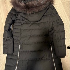 RUIRUE BOUTIQUE フード付きブラックロングダウンジ...