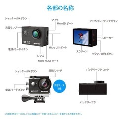 MUSON 4K動画対応 30M防水 1200万画素 ウェアラブルカメラの画像