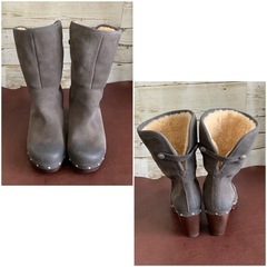 UGG【23㎝位】2wayブーツ☆クリーニングお手入れ済4219の画像