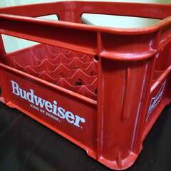 ア ◆ バドワイザー ボトル クレート ケース ◇ 非売品 US USA BEER アメリカ ビール ビンテージ 瓶 キャリー KING OF BEERS ◆ Budweiserの画像