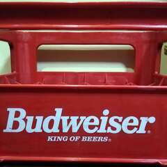 ア ◆ バドワイザー ボトル クレート ケース ◇ 非売品 US USA BEER アメリカ ビール ビンテージ 瓶 キャリー KING OF BEERS ◆ Budweiserの画像