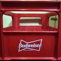 ア ◆ バドワイザー ボトル クレート ケース ◇ 非売品 US USA BEER アメリカ ビール ビンテージ 瓶 キャリー KING OF BEERS ◆ Budweiserの画像