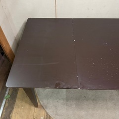 【431】ダークブラウン 折りたたみ式 ダイニングテーブル　傷多めですの画像