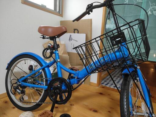 【引取限定】THREE STONE 折りたたみ自転車 自転車 20インチ P-008 シマノ6段変速 カゴ ライト ワイヤーロック錠 空気入れ付 \n\n