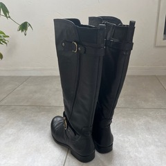 ナチュラライザー　本革ロングブーツ　黒の画像