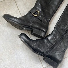 ナチュラライザー　本革ロングブーツ　黒の画像