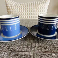 [ ELLE ] ヴィンテージ　カップ＆ソーサー ２セット 未使用の画像