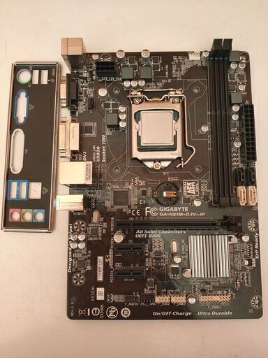 【中古動作確認美品】GIGABYTE GA-H81M-D3V-JP　Intel Core i5 4460　3.20GHZ付