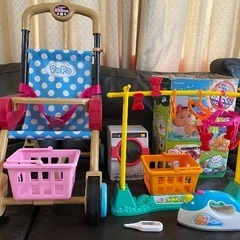 ぽぽちゃんベビーカー&お洗濯ごっこセット