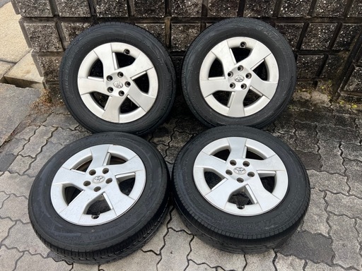 195/65R15 30プリウス純正タイヤホイール 2本5部山