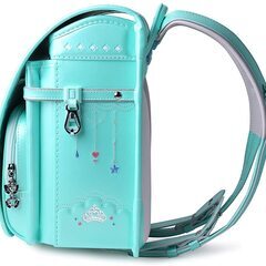 【新品】人気可愛いランドセル 女の子 王冠デザイン 大容量 軽量 撥水 6年保証 全国送料無料 ミントグリーン②の画像