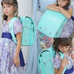 【新品】人気可愛いランドセル 女の子 王冠デザイン 大容量 軽量 撥水 6年保証 全国送料無料 ミントグリーン②の画像