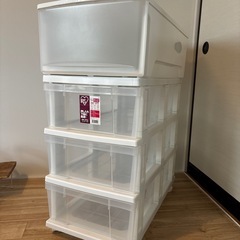 プラスチック衣類ケース アイリスオーヤマ 2つ