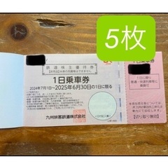 JR九州　株主優待　一日乗車券