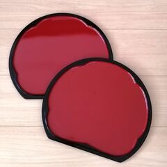 和盆　梅形　お盆2枚セット