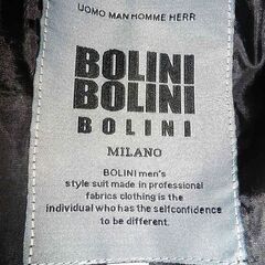 定価13万🔶イタリアミラノ発*BOLINI*高級PUラムスキン*重厚🔶48/L黒の画像