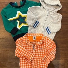 Petit Bateau プチバトー　ベビー長袖トレーナー＆長袖...